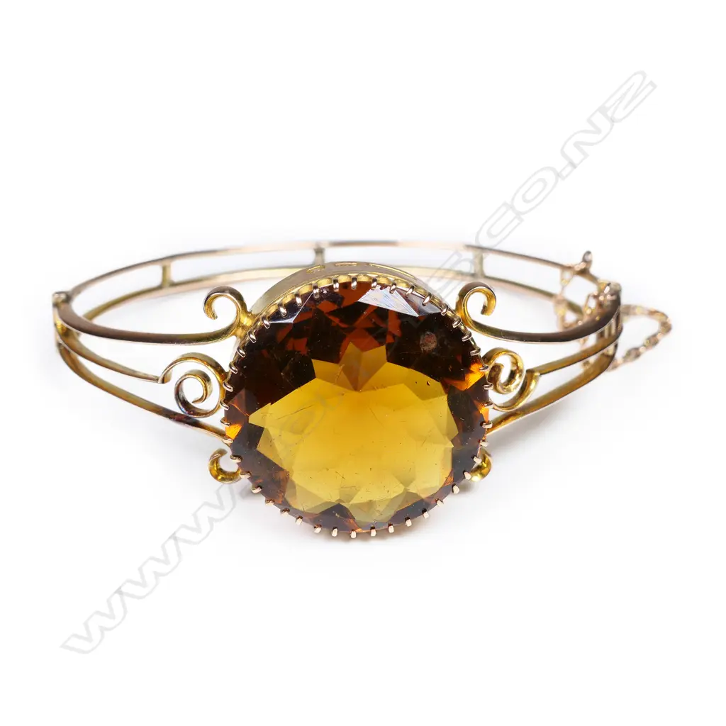 George Munro (Invercargill) 9ct gold snap bangle in box, Image 1++